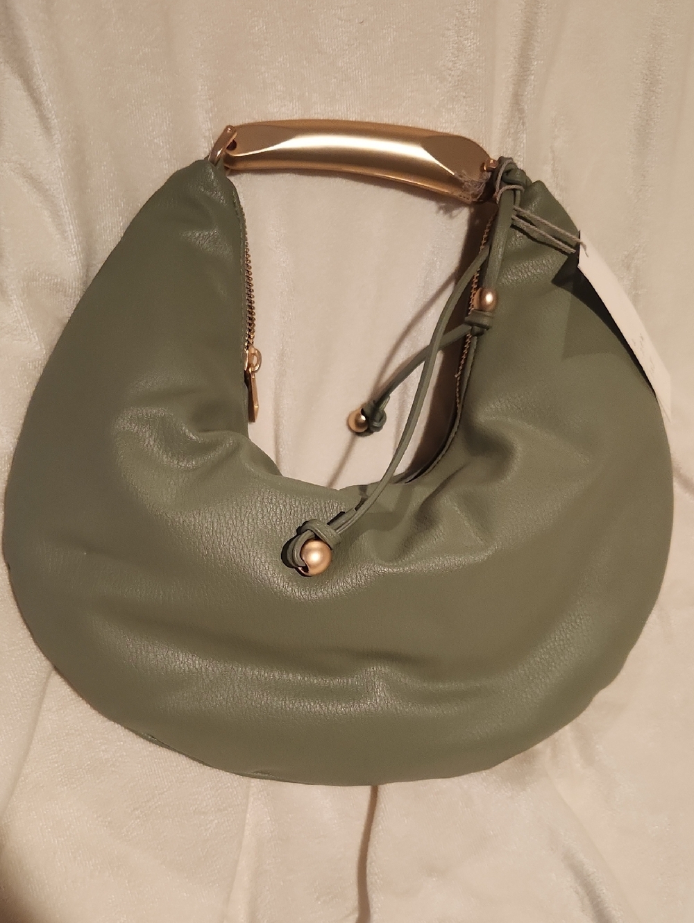 a new day Olive Green Hobo Bag with Gold Handle
